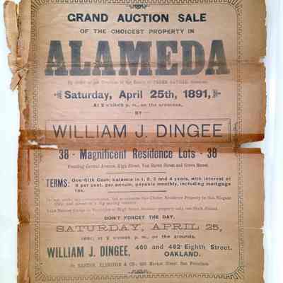 Real Estate Flyer for lots fronting Central, High, Van Buren, Grove, 1891
