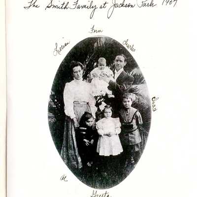 Xerox copy of a photo of the Smith family at Jackson Park, 1907