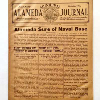Alameda Municipal Journal, November 1920 edition