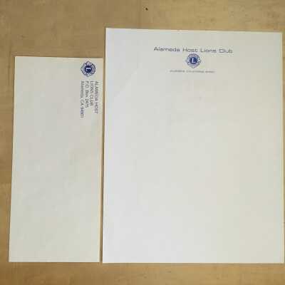 Lions Club Stationery, prior to 1996