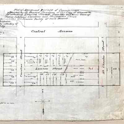 Map for opening Louisa Street (now Fair Oaks Ave), 1894