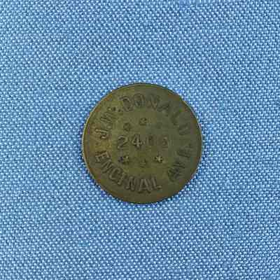 J.W. Donald Cigars and Tobacco token, c. 1898