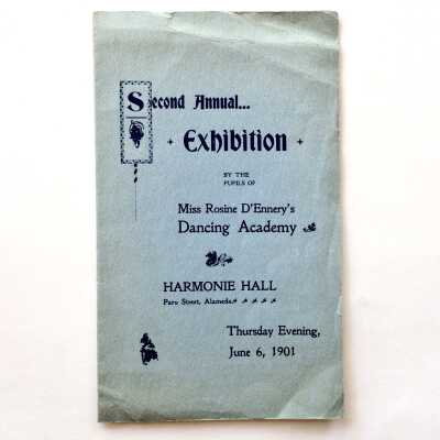 Program Second Annual Exhibition Miss Rosine D'Ennery's Dancing Academy, 1901