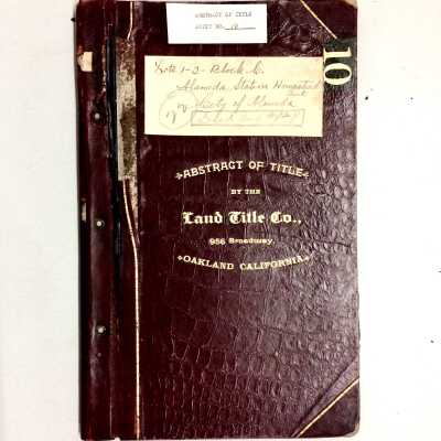 Abstract of Title for Alameda Station Homestead, 1895