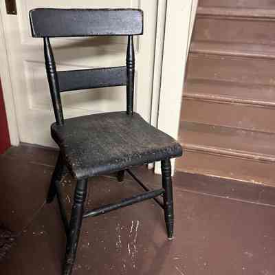 Kitchen chair with plank seat from the Meyers House basement, 1870