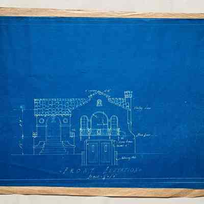 Blueprints for a mediterranean residence, c. early 1930s