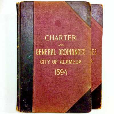 Alameda City Charter and General Ordinances, 1894, Alameda Fire Department copy
