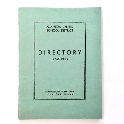 Directory for the Alameda Unified School District, 1958-1959