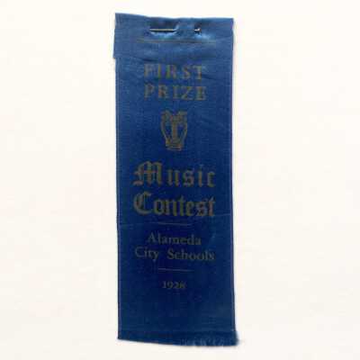 Award Ribbon for City Schools Music Contest, 1928