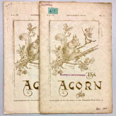 Copies of Alameda High School 'The Acorn' of November 1902