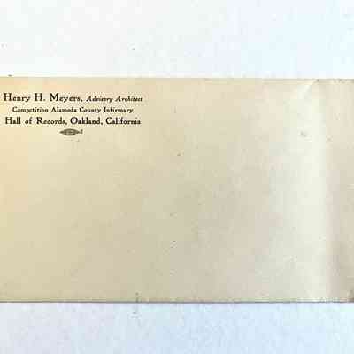 Stationery Sample of Henry H. Meyers, Architect Competition, c. 1930s