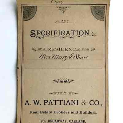Building specifications for 915 Grand Street, 1891