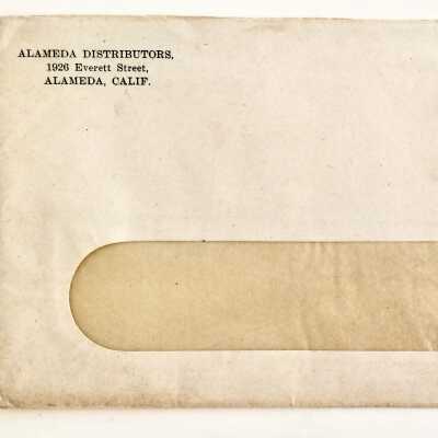Letter and correspondence from Alameda Distributors, 1944