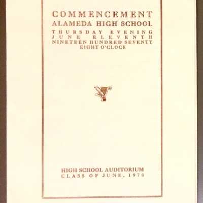 Alameda High School Program of Commencement, 1970
