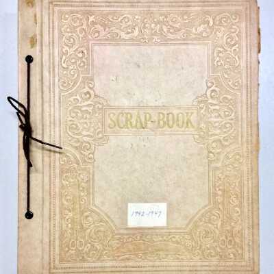 Scrapbook about monthly events at the Adelphian Club, 1942-1947