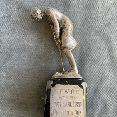 Presidents cup trophy won by Mrs. Earl Fry, c. 1930