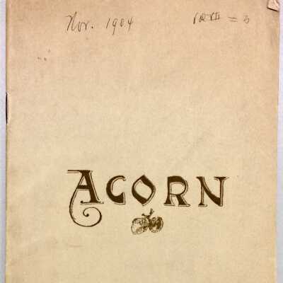 Alameda High School Year Book, 'The Acorn', Nov. 1904