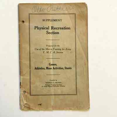 Booklet 'Physical Recreation Section', for training for U.S. Army of Otto Rittler