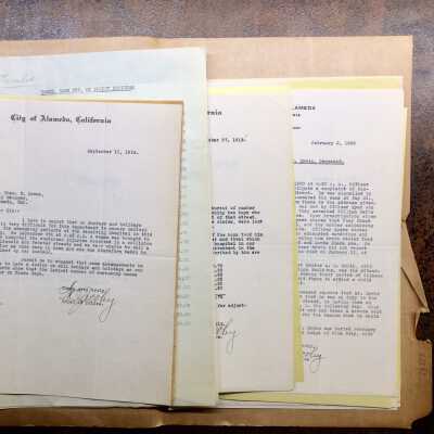 Folder of papers about the Police Department, 1919