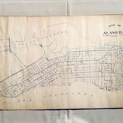 Map of Alameda issued by office of George Sperbeck, City Engineer, after 1918