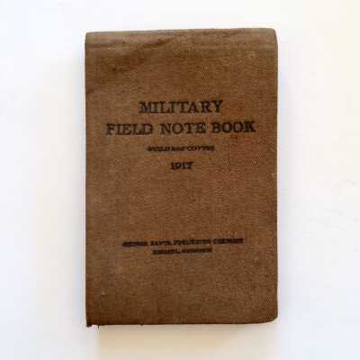 Military Field Note book of Charles Martin, 1917