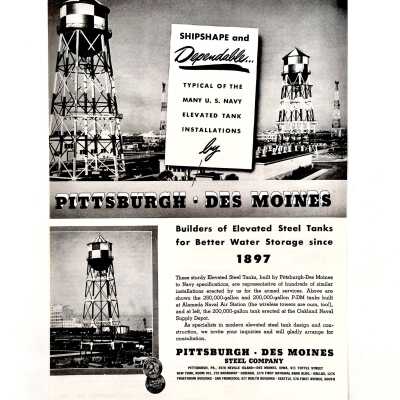 Advertisement for tanks built at Alameda Naval Air Station, 1947
