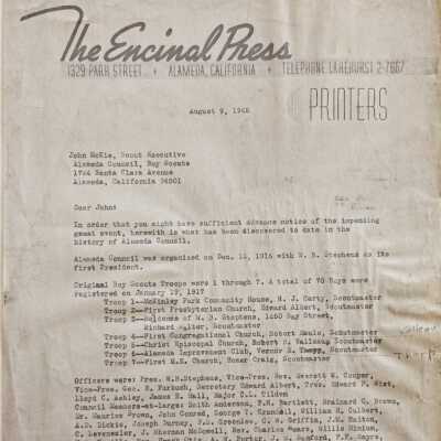 Report 'The Encinal Press' about the Alameda Boy Scouts, 1965