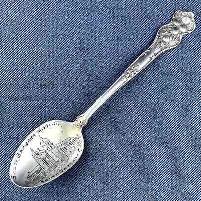Santa Barbara Mission Souvenir teaspoon of the Meyers family, c. 1900