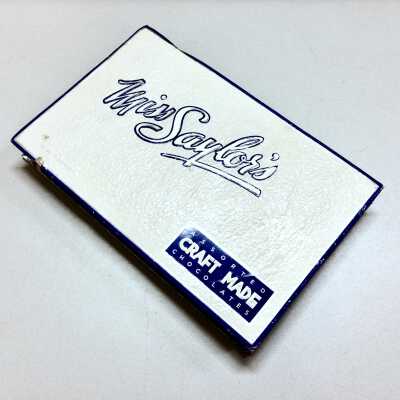 Grey-blue and white Miss Saylor's box, c. 1938