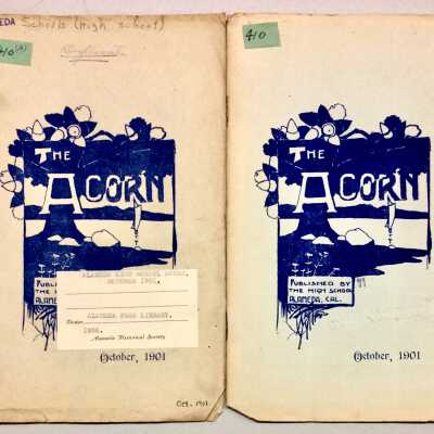 Copies of Alameda High School 'The Acorn' of October 1901