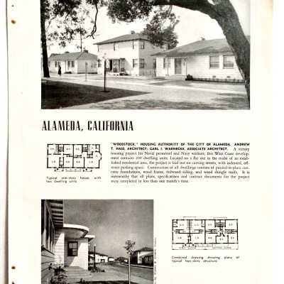 Article about the Woodstock housing project, 1942
