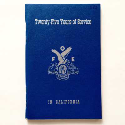 'Twenty-five years of Service', about Auxiliaries to the Eagles order, 1954