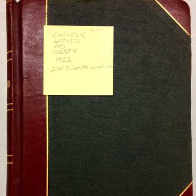 Minutes of the Catholic Ladies' Aid Society Branch No. 3, 1922