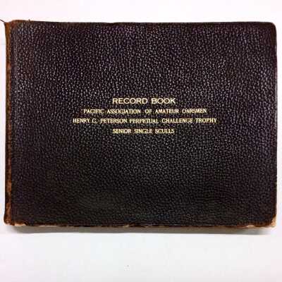 Record Book logging Boat Races of the Pacific Assosication, 1915-1931