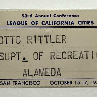 Badge for League of California Cities to 53rd Conference, San Francisco, 1951