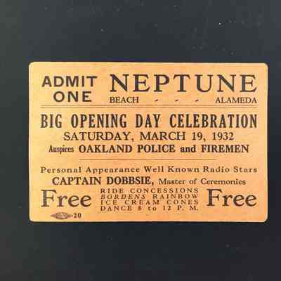 Orange Celebration Neptune Beach ticket, March 19, 1932