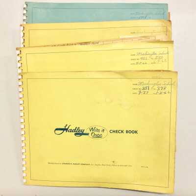 Checkbook pages, Washington School, 1954-1963