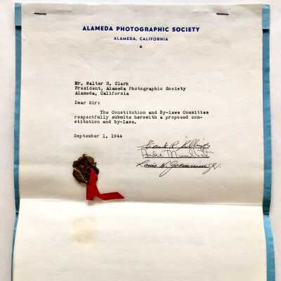 Constitution and Bylaws of the Alameda Photographic Society, 1944