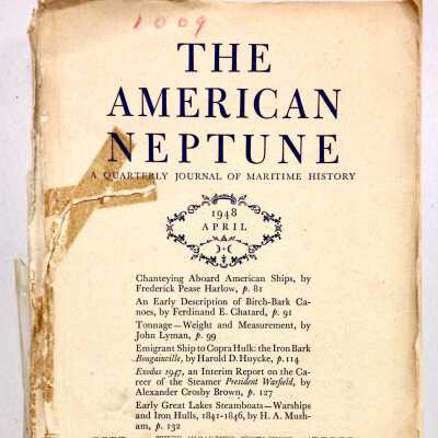 Volumes of American Neptune, April 1948, October 1948, April 1950