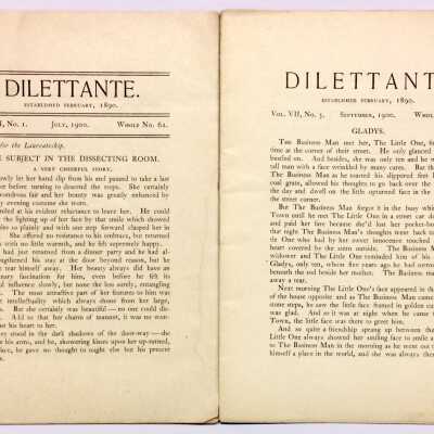 Editions of 'Dilettante', 1900