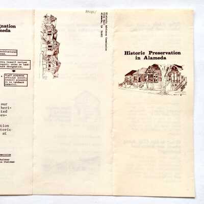 Flyer 'Historic Preservation in Alameda', c. 1980s