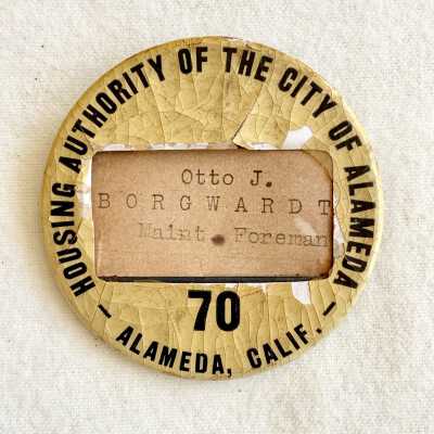 Housing Authority foreman's Badge, 1943
