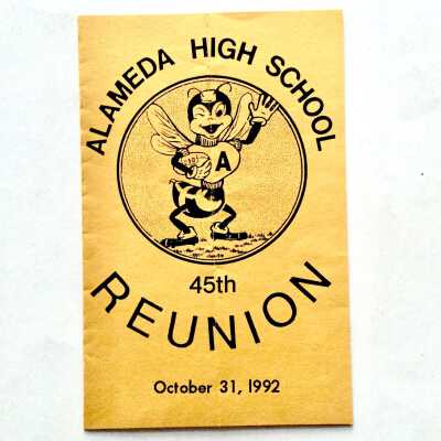 Program 45th reunion Class of 1947, Alameda High School, 1992