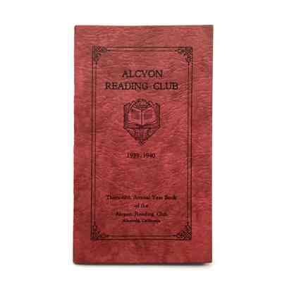 Alcyon Reading Club Year Book 1939-1940
