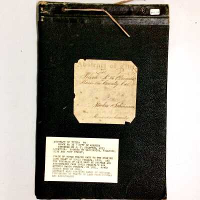 Abstract of Title for Block 36, 1891