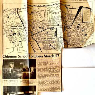 Clipping about opening of Chipman School, 1967