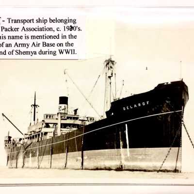 Postcard of Alaska Packers vessel S.S. Delarof, c. 1920s