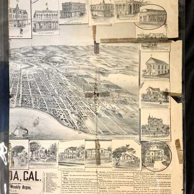 Birds' Eye View of Alameda maps, 1887-188