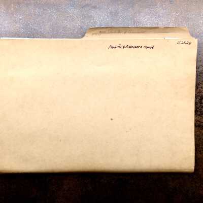 Folder with copies of City Auditors' reports, 1917-1920