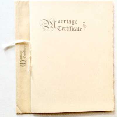 Marriage certificate of Helena Ames and Laurence Higgins, 1930